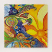 Alice im Wunderland Psychedelic Sunshine 60er Art Puzzle (Horizontal)