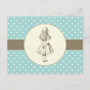 Alice im Wunderland Punkte Postkarte