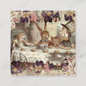 Alice im Wunderland Quadratische Visitenkarte (Rückseite)