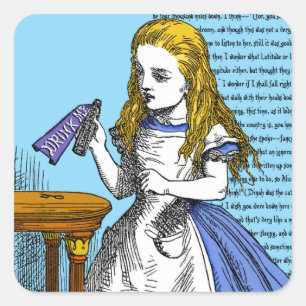 +[ Alice im Wunderland ]+ Quadratischer Aufkleber