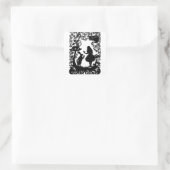 Alice im Wunderland Quadratischer Aufkleber (Tasche)