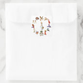 Alice im Wunderland Quadratischer Aufkleber (Tasche)