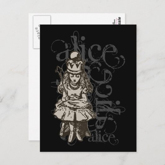 Alice im Wunderland Queen Alice Grunge (Single) Postkarte (Vorne/Hinten)