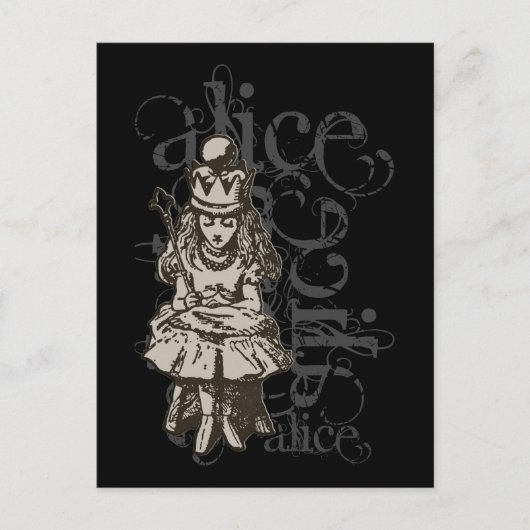 Alice im Wunderland Queen Alice Grunge (Single) Postkarte (Vorderseite)