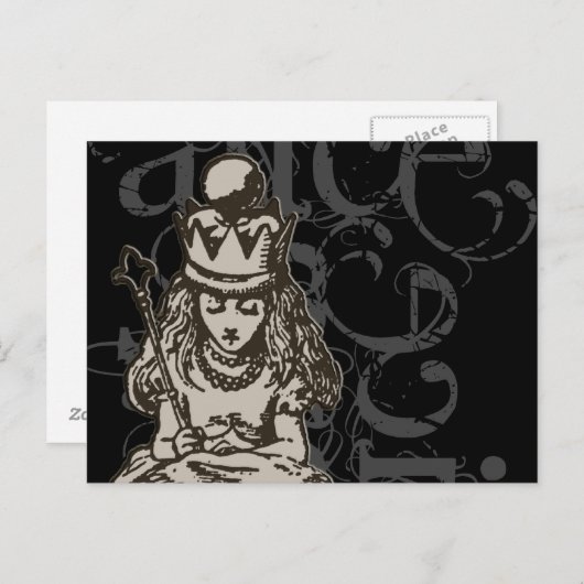 Alice im Wunderland Queen Alice Grunge (Single) Postkarte (Vorne/Hinten)