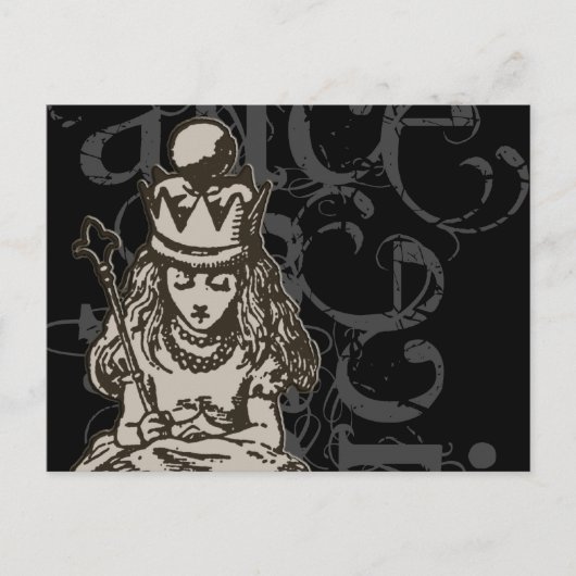 Alice im Wunderland Queen Alice Grunge (Single) Postkarte (Vorderseite)