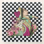 Alice im Wunderland Queen Glasuntersetzer (Vorderseite)