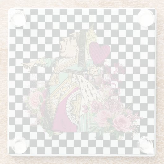 Alice im Wunderland Queen Glasuntersetzer (Rückseite)