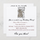 Alice im Wunderland Queen of Heart Grunge (Single) Einladung (Vorne/Hinten)