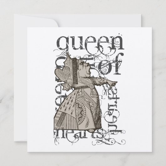 Alice im Wunderland Queen of Heart Grunge (Single) Einladung (Rückseite)