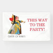 Alice im Wunderland Queen of Hearts Banner (Horizontal)