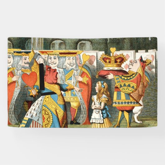 Alice im Wunderland Queen of Hearts Banner (Horizontal)