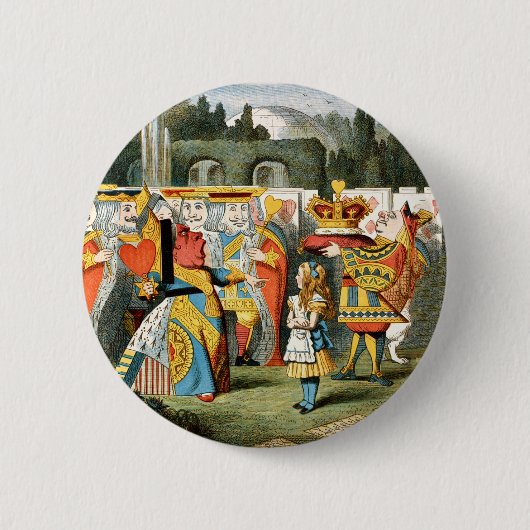 Alice im Wunderland Queen of Hearts Button (Vorderseite)