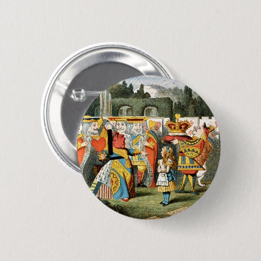 Alice im Wunderland Queen of Hearts Button (Vorne & Hinten)