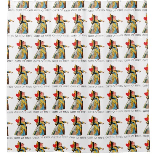 Alice im Wunderland Queen of Hearts Duschvorhang (Vorderseite)