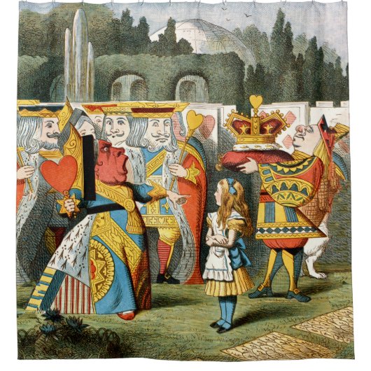 Alice im Wunderland Queen of Hearts Duschvorhang (Vorderseite)