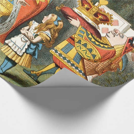 Alice im Wunderland Queen of Hearts Geschenkpapier (Ecke)