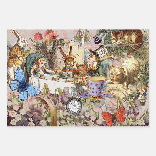 Alice im Wunderland Queen of Hearts Geschenkpapier Set (Vorderseite 2)
