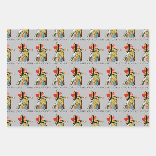 Alice im Wunderland Queen of Hearts Geschenkpapier Set (Vorderseite 2)