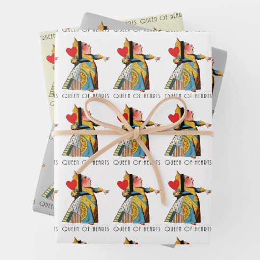 Alice im Wunderland Queen of Hearts Geschenkpapier Set (Beispiel)