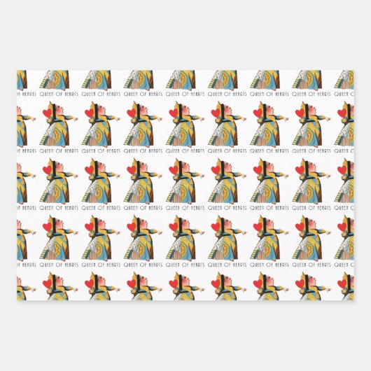 Alice im Wunderland Queen of Hearts Geschenkpapier Set (Vorderseite)