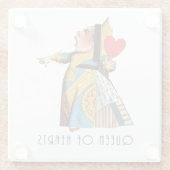 Alice im Wunderland Queen of Hearts Glasuntersetzer (Rückseite)