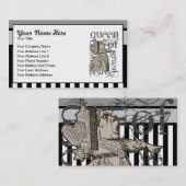 Alice im Wunderland Queen of Hearts Grunge Visitenkarte (Vorne/Hinten)