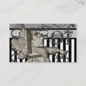 Alice im Wunderland Queen of Hearts Grunge Visitenkarte (Rückseite)