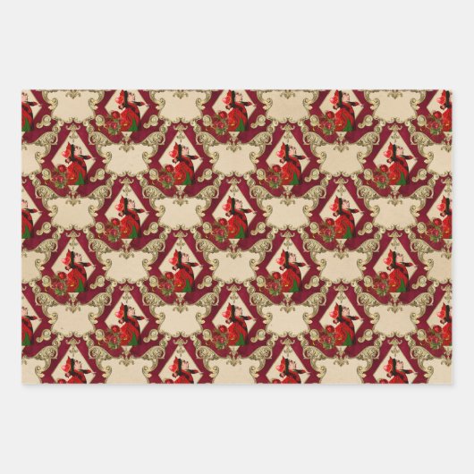 Alice im Wunderland Queen of Hearts Holiday Geschenkpapier Set (Vorderseite)