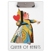Alice im Wunderland Queen of Hearts Klemmbrett (Vorderseite)