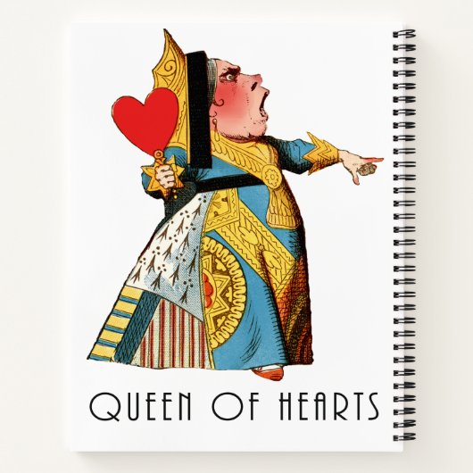 Alice im Wunderland Queen of Hearts Notizblock (Rückseite)