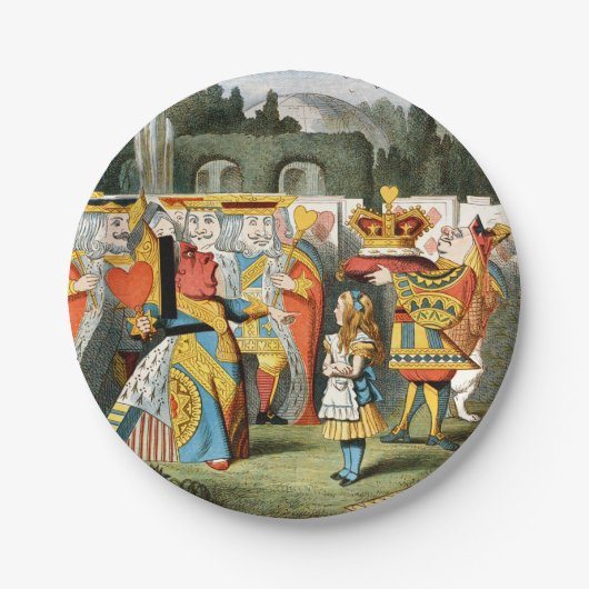 Alice im Wunderland Queen of Hearts Pappteller (Vorderseite)