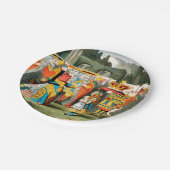 Alice im Wunderland Queen of Hearts Pappteller (Schrägansicht)