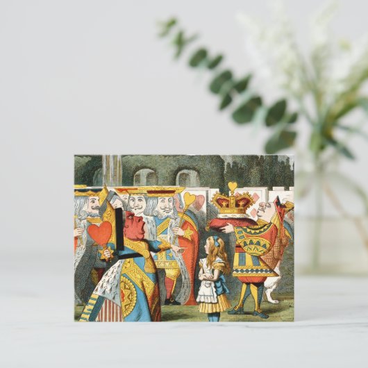 Alice im Wunderland Queen of Hearts Postkarte (Stehend Vorderseite)