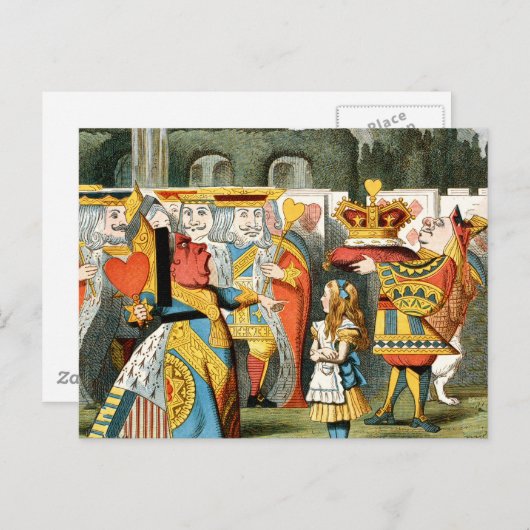 Alice im Wunderland Queen of Hearts Postkarte (Vorne/Hinten)