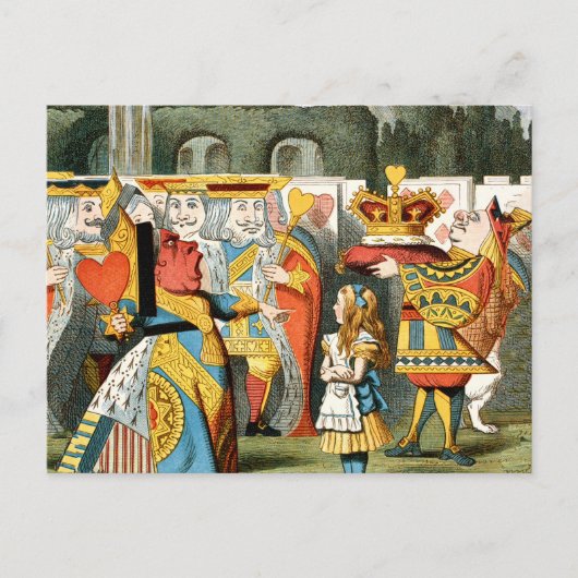 Alice im Wunderland Queen of Hearts Postkarte (Vorderseite)