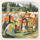 Alice im Wunderland Queen of Hearts Rechteckiger Pappuntersetzer (Vorderseite)