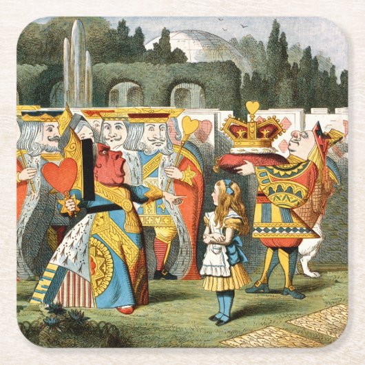 Alice im Wunderland Queen of Hearts Rechteckiger Pappuntersetzer (Vorderseite)