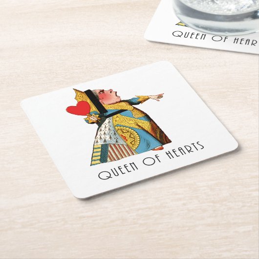 Alice im Wunderland Queen of Hearts Rechteckiger Pappuntersetzer (angewinkelt)
