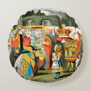 Alice im Wunderland Queen of Hearts Rundes Kissen