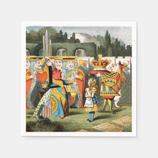 Alice im Wunderland Queen of Hearts Serviette (Vorderseite)