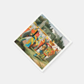 Alice im Wunderland Queen of Hearts Serviette (Ecke)