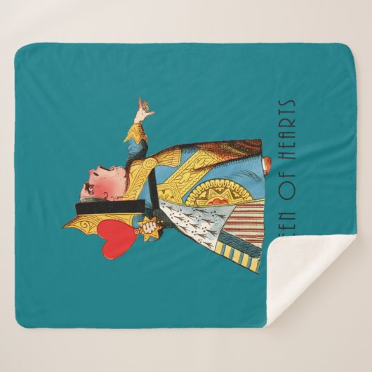 Alice im Wunderland Queen of Hearts Sherpadecke (Vorderseite (Horizontal))