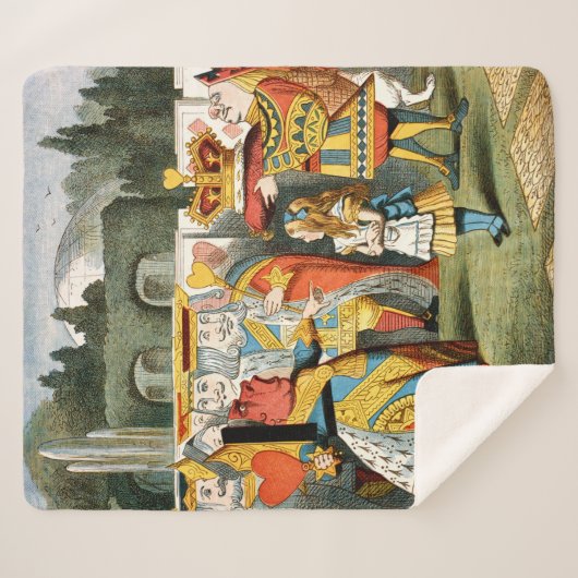 Alice im Wunderland Queen of Hearts Sherpadecke (Vorderseite (Horizontal))