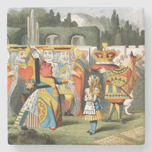 Alice im Wunderland Queen of Hearts Steinuntersetzer (Vorderseite)