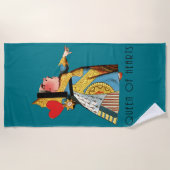 Alice im Wunderland Queen of Hearts Strandtuch (Vorderseite)