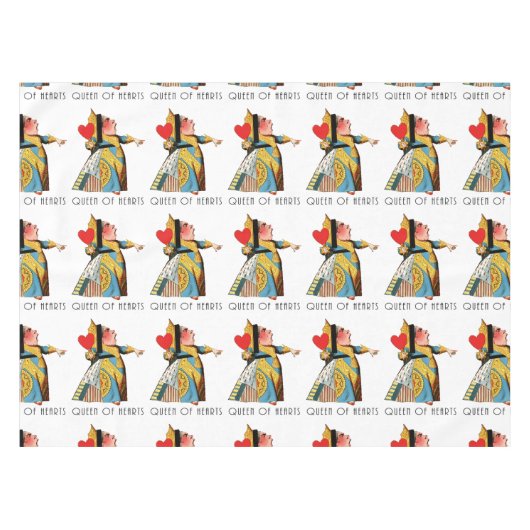 Alice im Wunderland Queen of Hearts Tischdecke (Vorderseite (Horizontal))