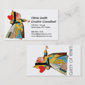 Alice im Wunderland Queen of Hearts Visitenkarte (Vorne/Hinten)