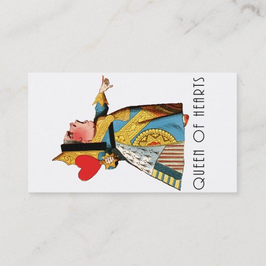 Alice im Wunderland Queen of Hearts Visitenkarte (Rückseite)