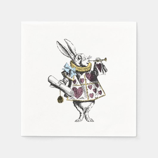 Alice im Wunderland Rabbit Baby Blue Serviette (Vorderseite)